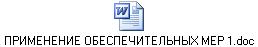 ПРИМЕНЕНИЕ ОБЕСПЕЧИТЕЛЬНЫХ МЕР 1.doc
